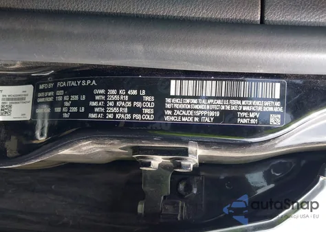 2023 Jeep Renegade Altitude 4X4 из США, поврежденный, VIN ZACNJDE15PPP19919